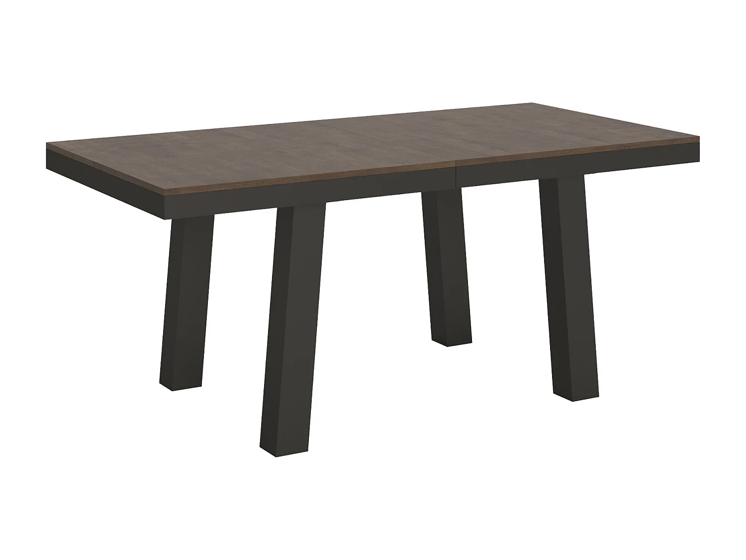 Table extensible 90x180/440 cm Bridge Evolution Noyer cadre Anthracite