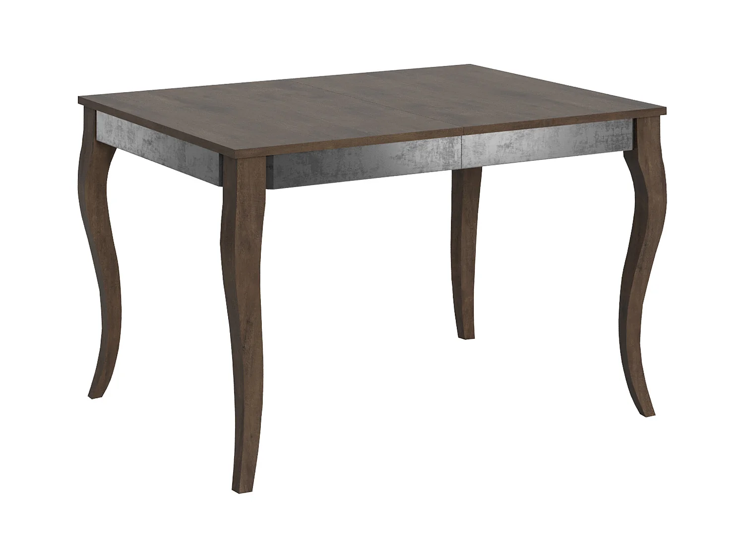 Table extensible 90x120/224 cm Olanda Iron Noyer cadre gris