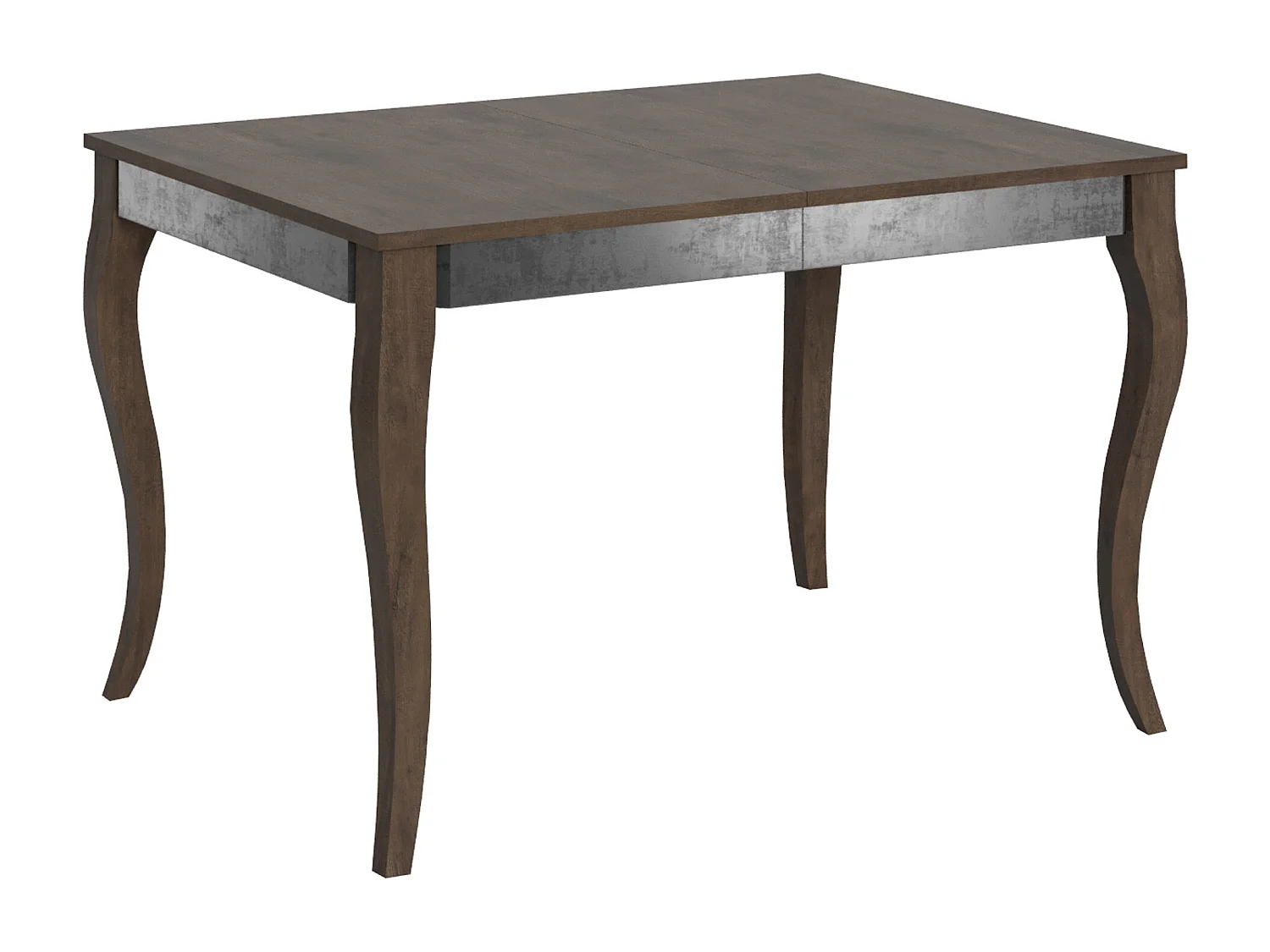 Table extensible 90x120/224 cm Olanda Iron Noyer cadre gris