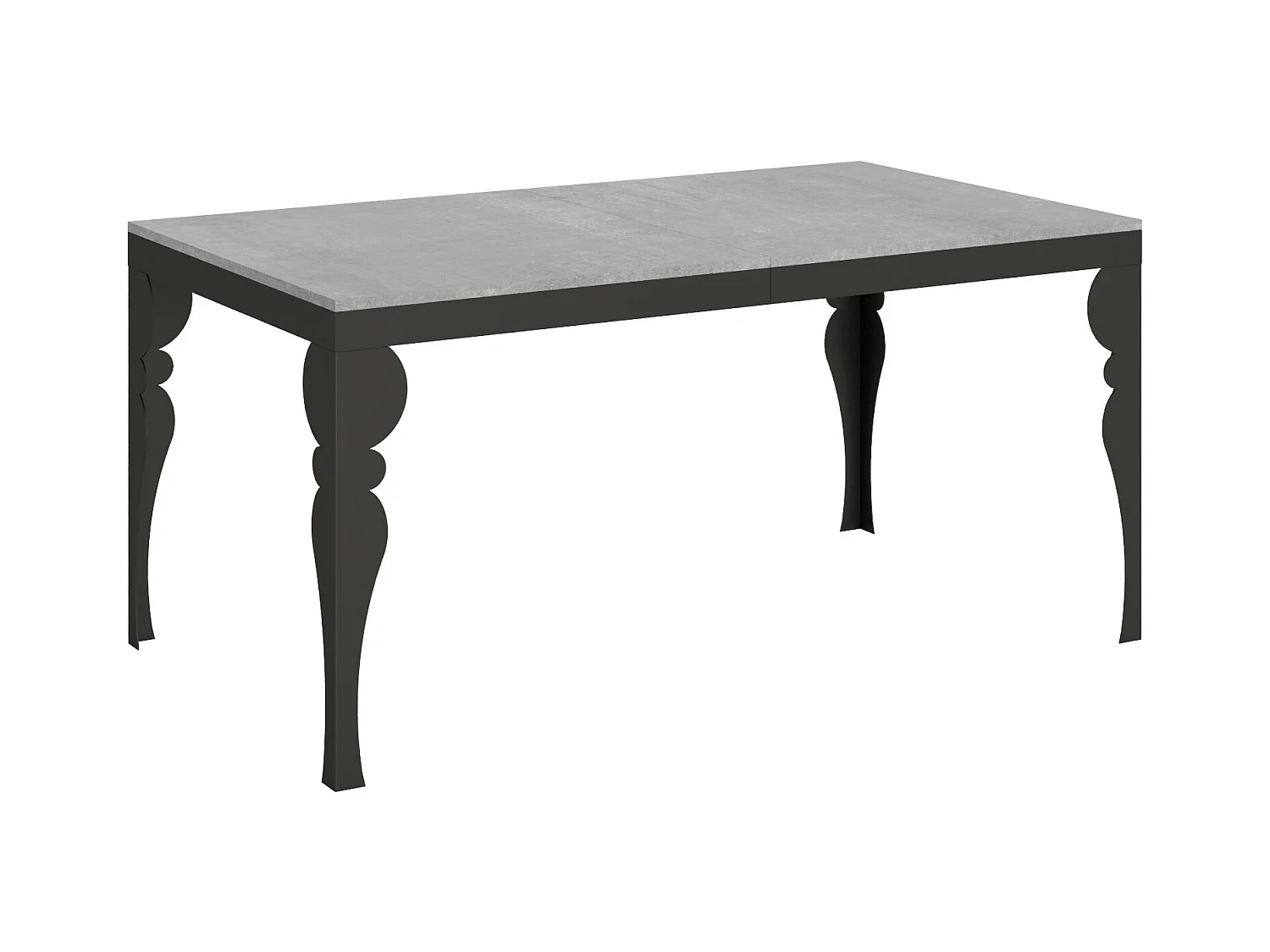 Uitschuifbare tafel 90x160/264 cm Paxon Evolution Cement Antraciet frame