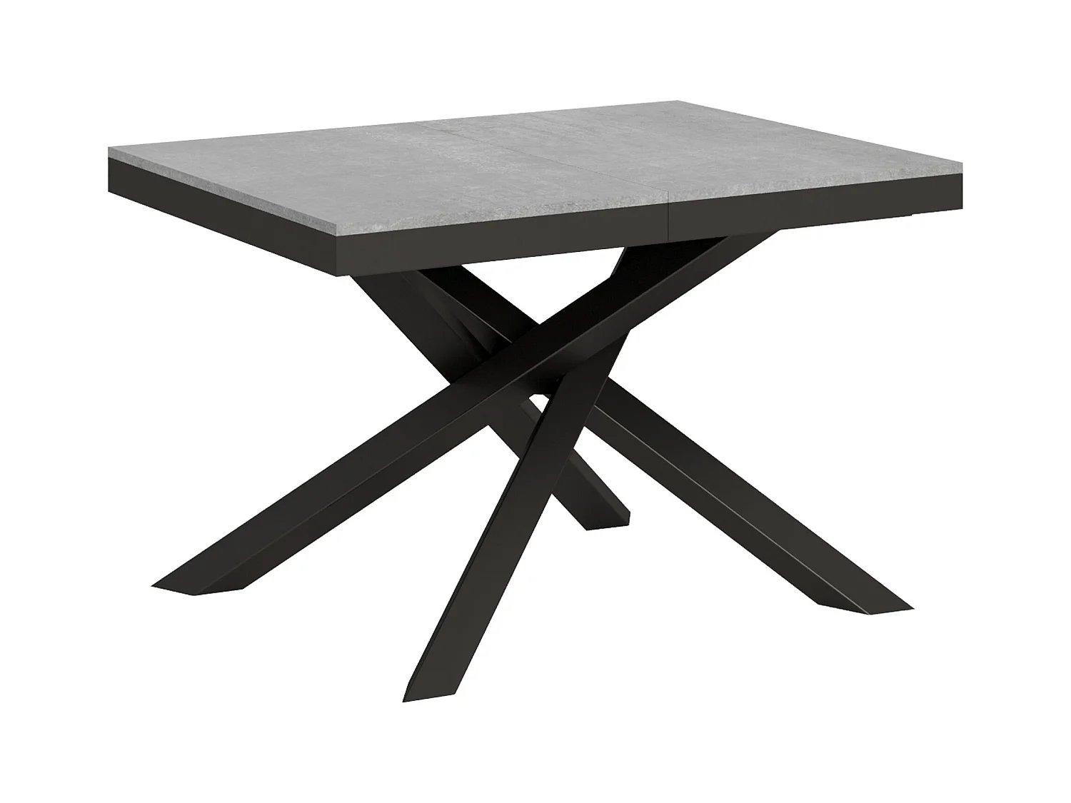 Table extensible 90x120/380 cm Volantis Evolution Gris Béton cadre Anthracite