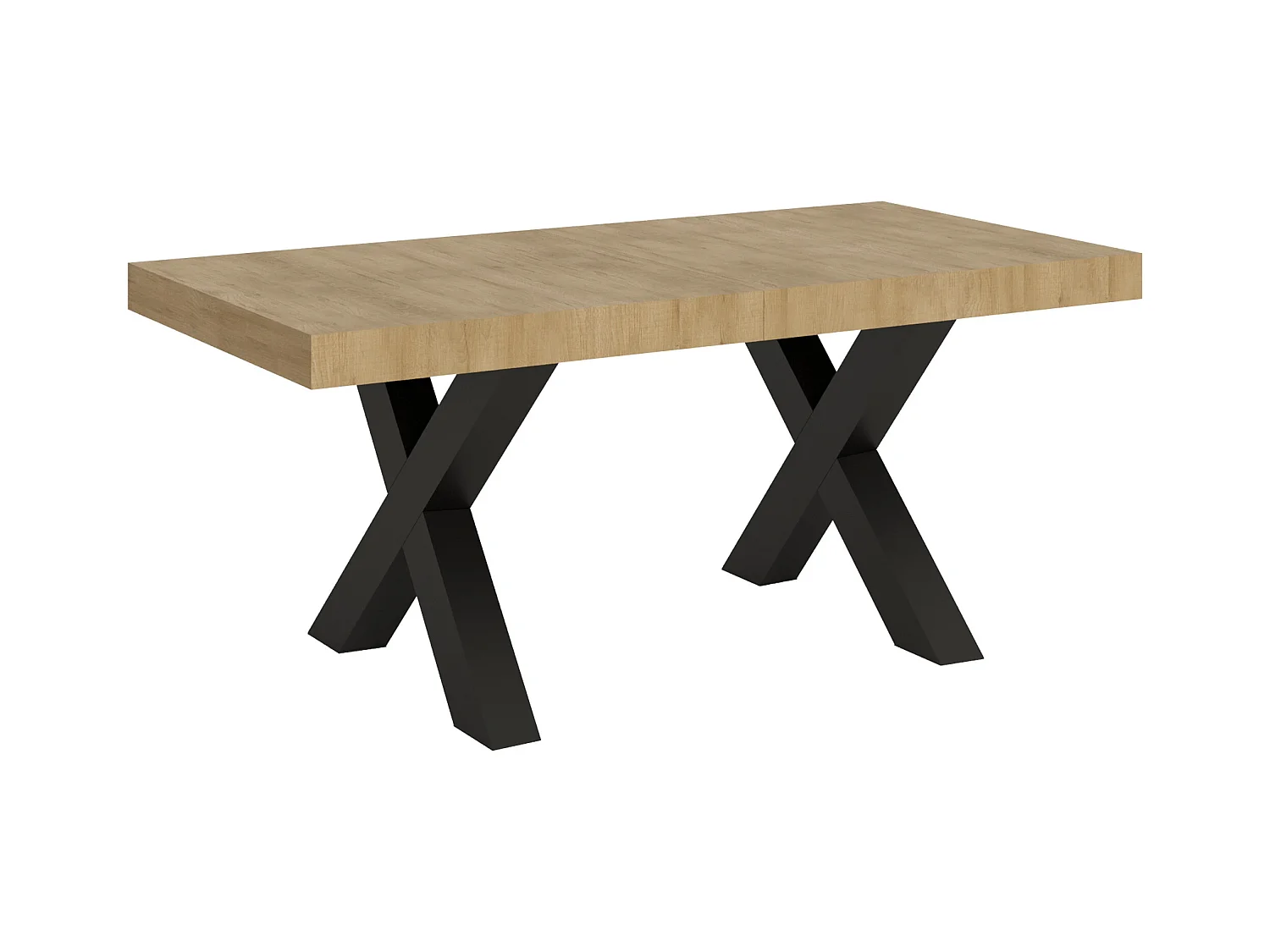 Table extensible 90x180/284 cm Traffic Chêne Nature cadre Anthracite