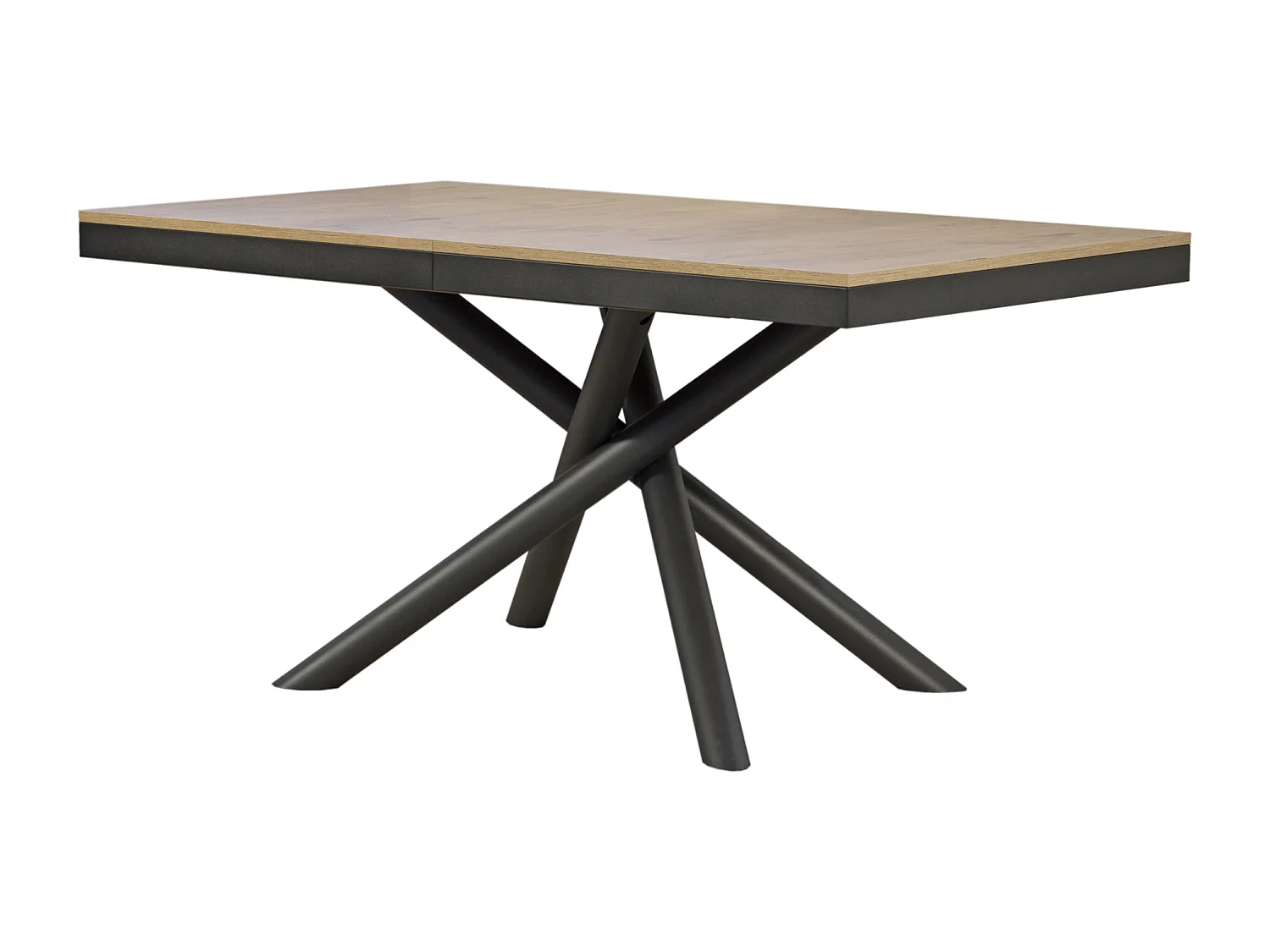 Uitschuifbare tafel 90x180/440 cm Famas Evolution natuur eiken frame antraciet