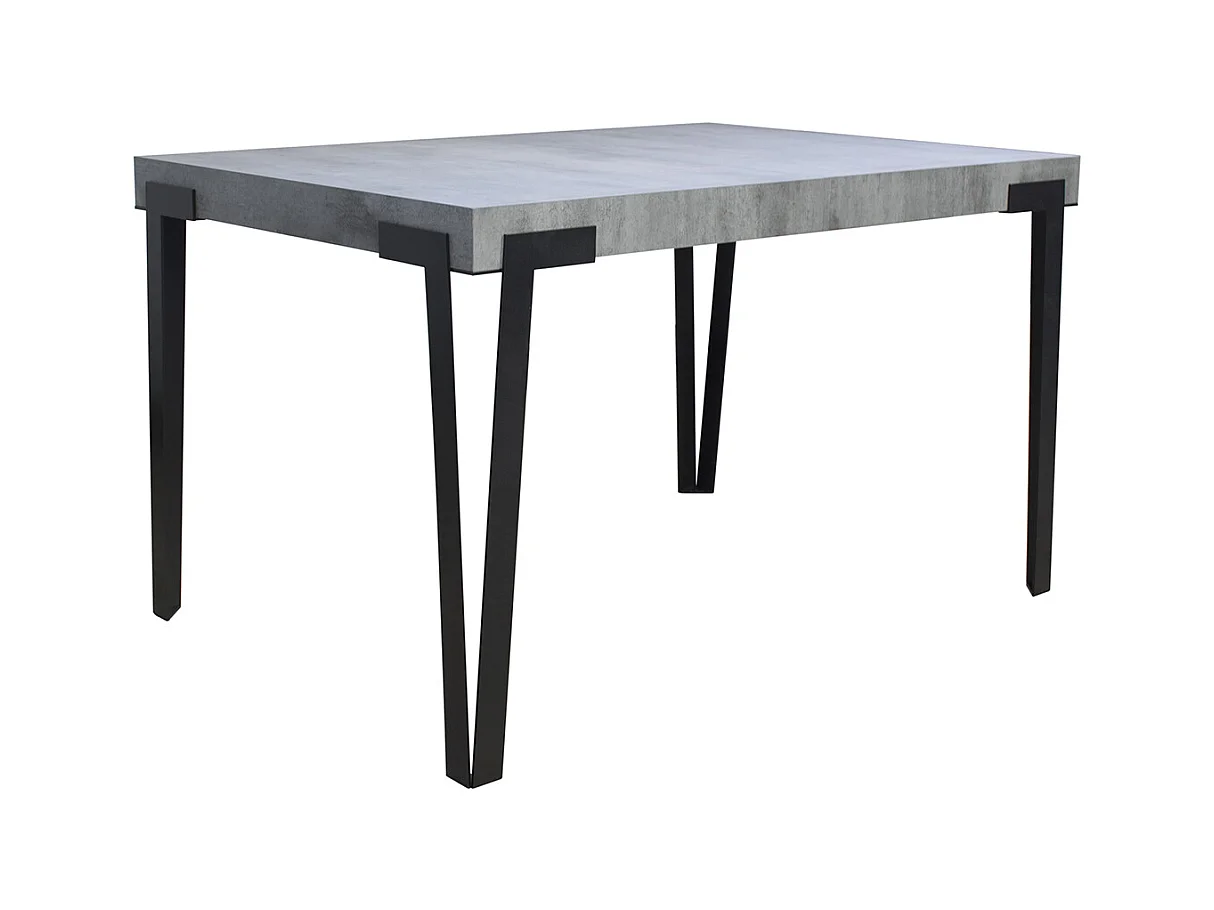 Mesa de jantar extensível 90x180/284 cm Rio Cimento quadro Antracite