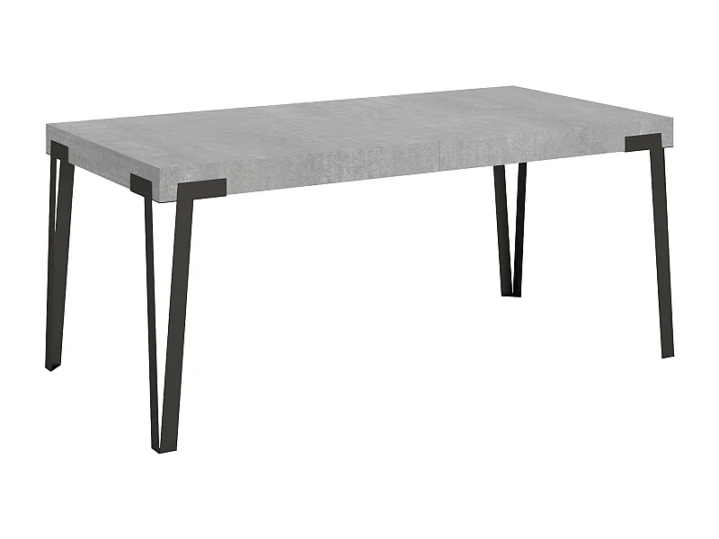Table extensible 90x180/284 cm Rio Gris Béton cadre Anthracite