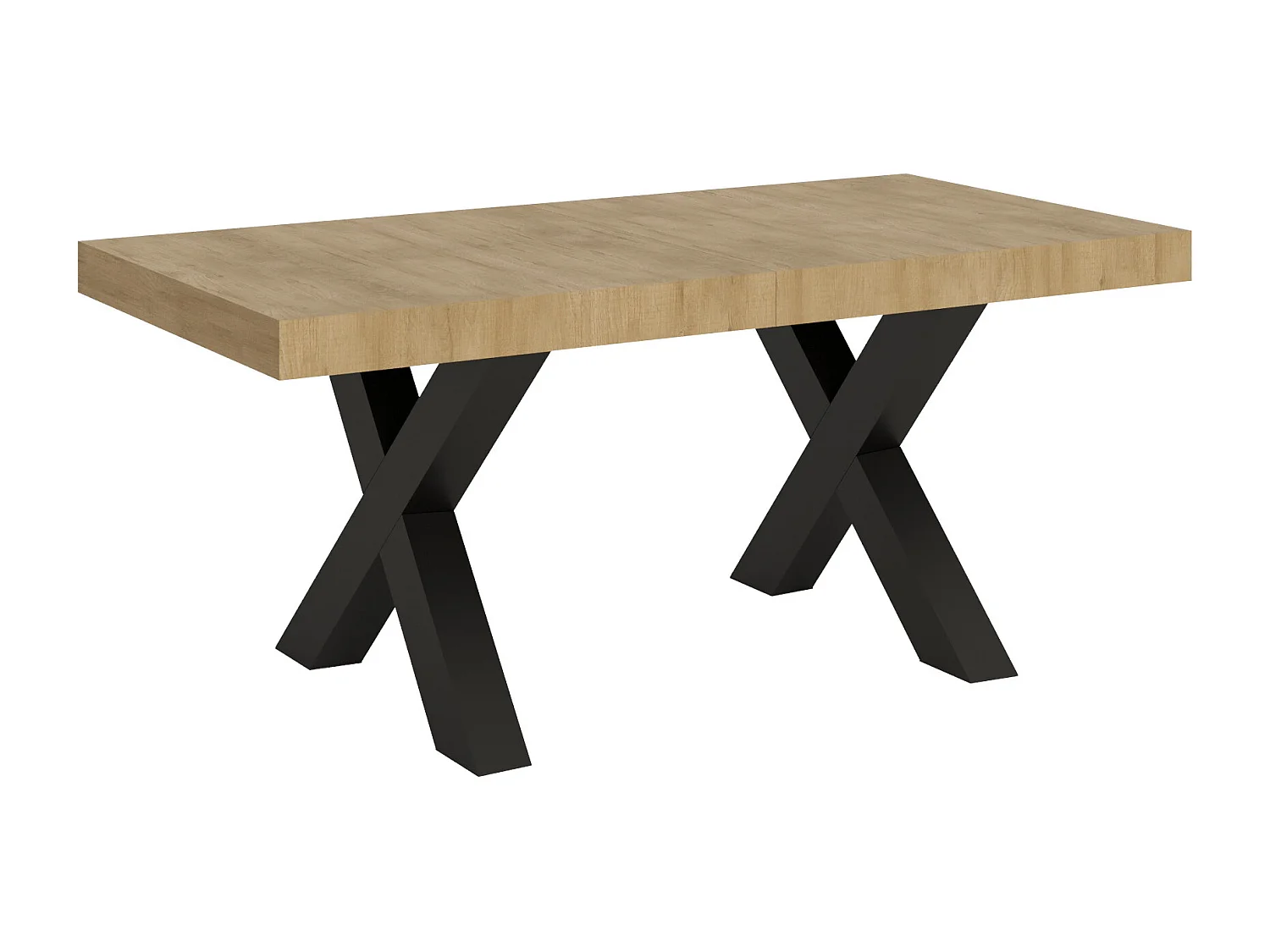 Uitschuifbare tafel 90x180/440 cm Traffic natuur eiken frame antraciet