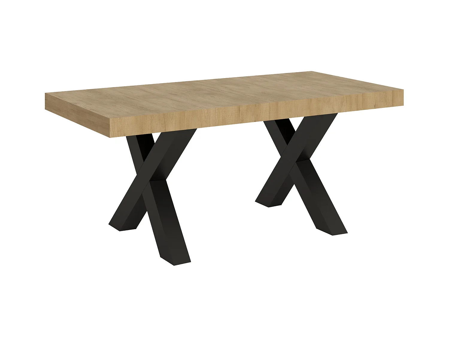 Uitschuifbare tafel 90x180/440 cm Traffic natuur eiken frame antraciet