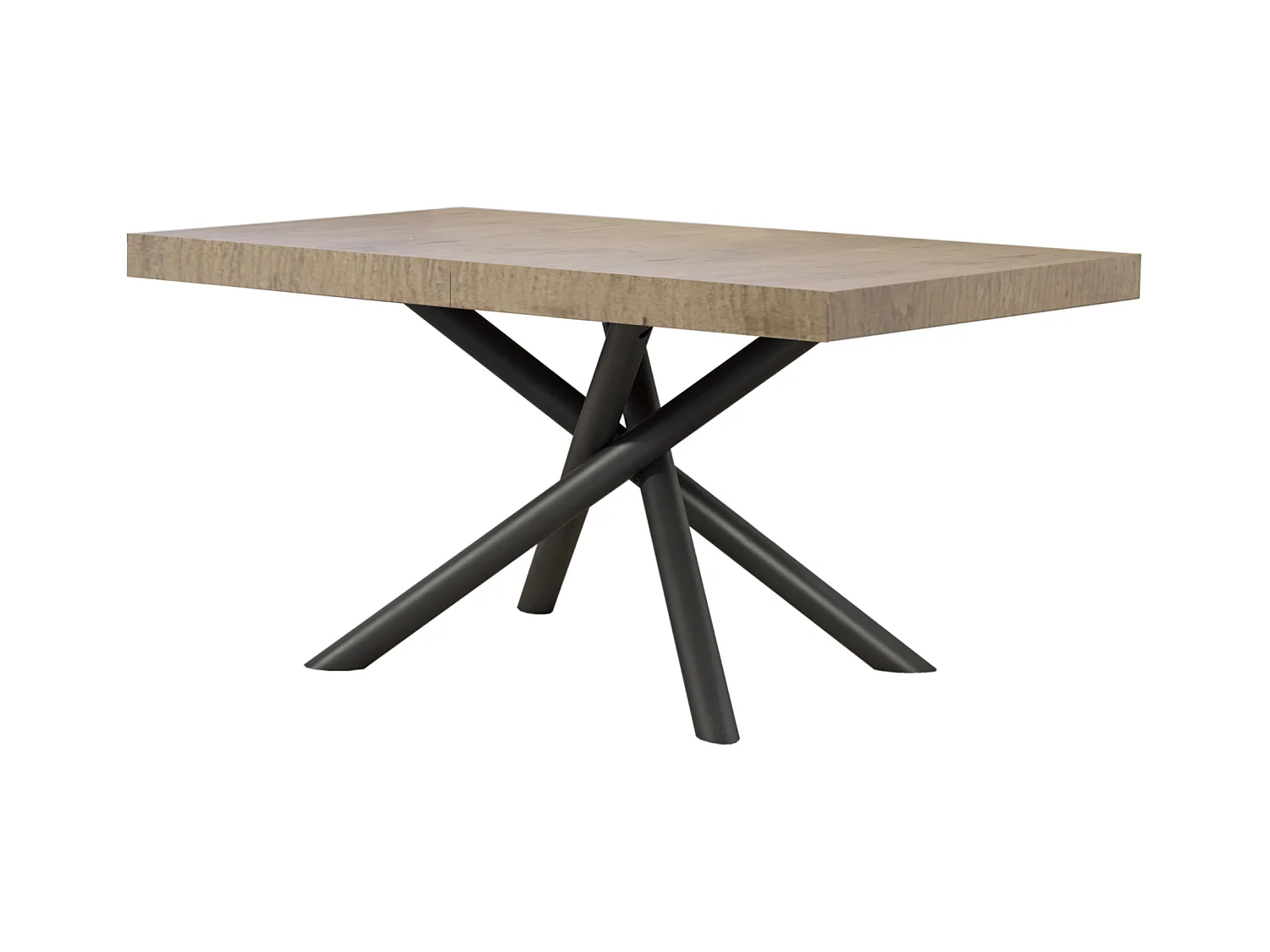 Table extensible 90x180/284 cm Famas Chêne Nature cadre Anthracite
