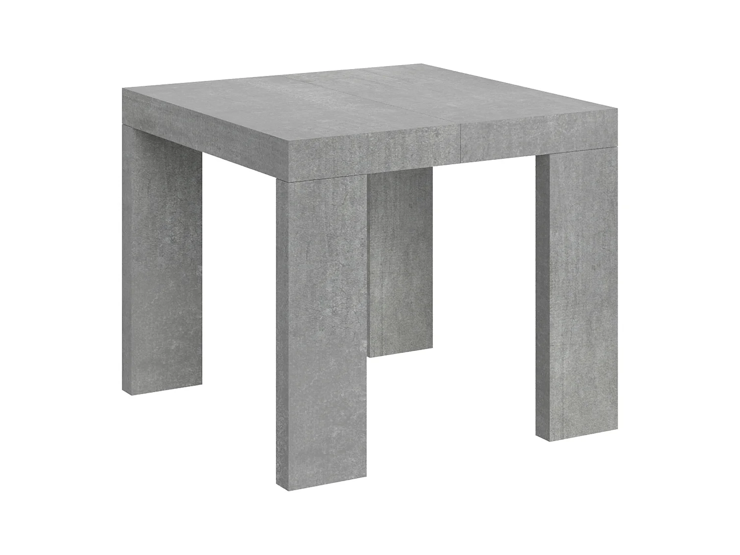 Table extensible 90x90/246 cm Roxell effet Ciment