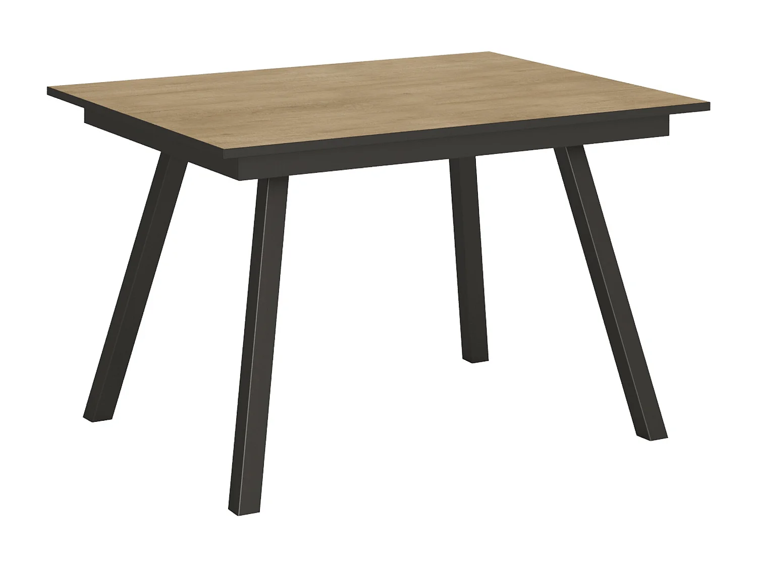 Uitschuifbare tafel 90x120/180 cm Mirhi natuur eiken frame antraciet