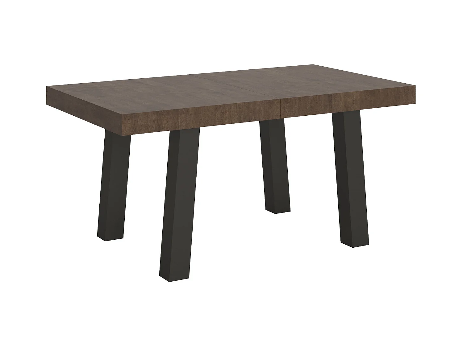 Uitschuifbare tafel 90x160/420 cm Bridge walnoot frame antraciet