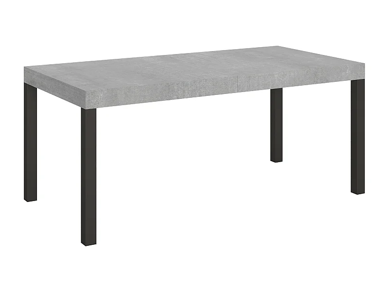 Table extensible 90x180/284 cm Everyday Gris Béton cadre Anthracite