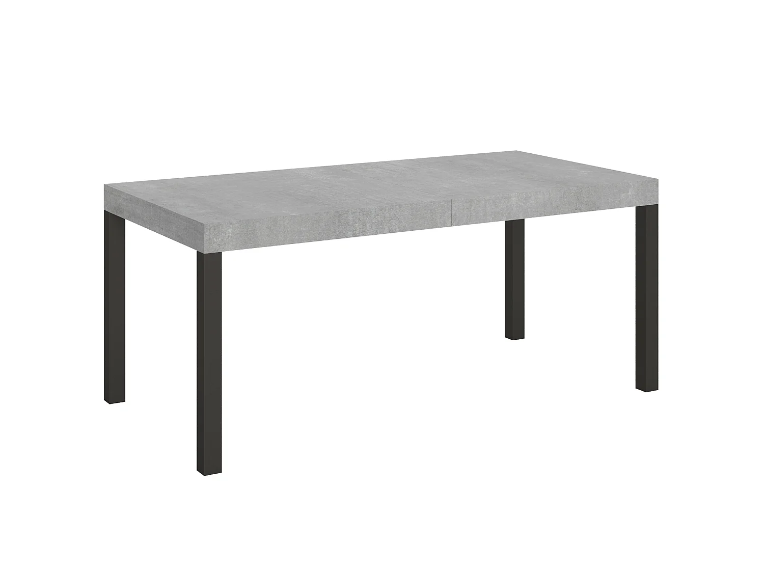 Uitschuifbare tafel 180/284x90 cm Everyday cement met antraciete poten