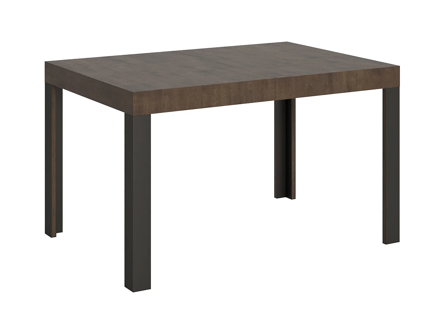 Table extensible 90x130/234 cm Linea Noyer cadre Anthracite
