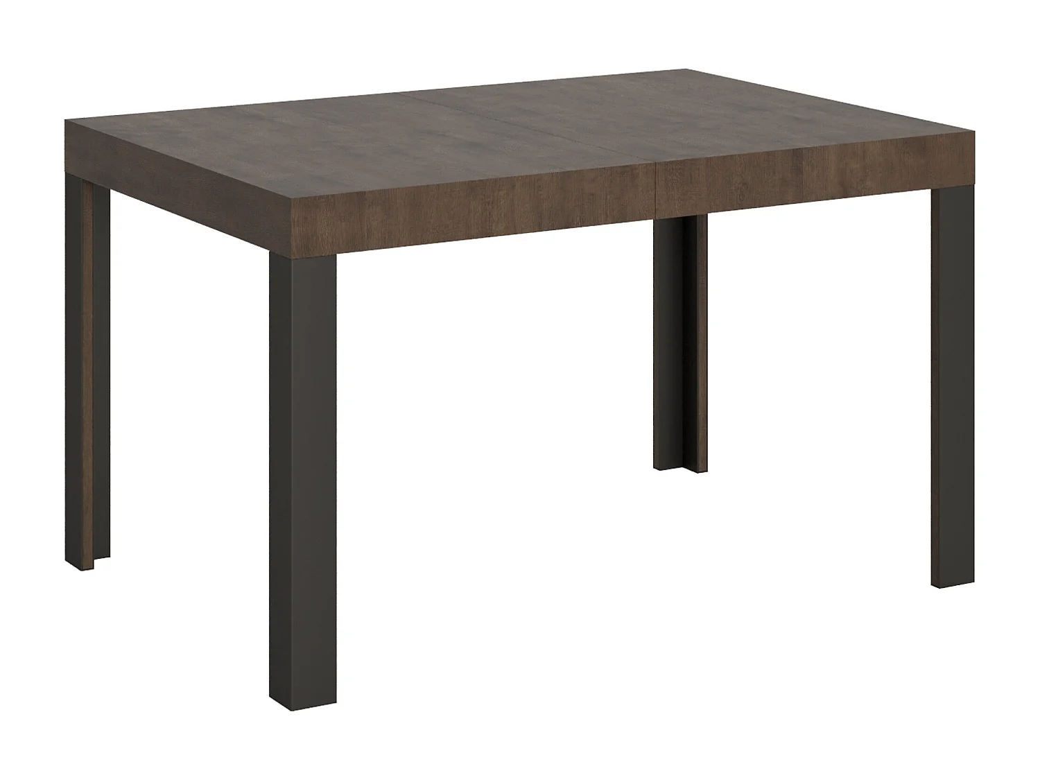 Table extensible 90x130/234 cm Linea Noyer cadre Anthracite