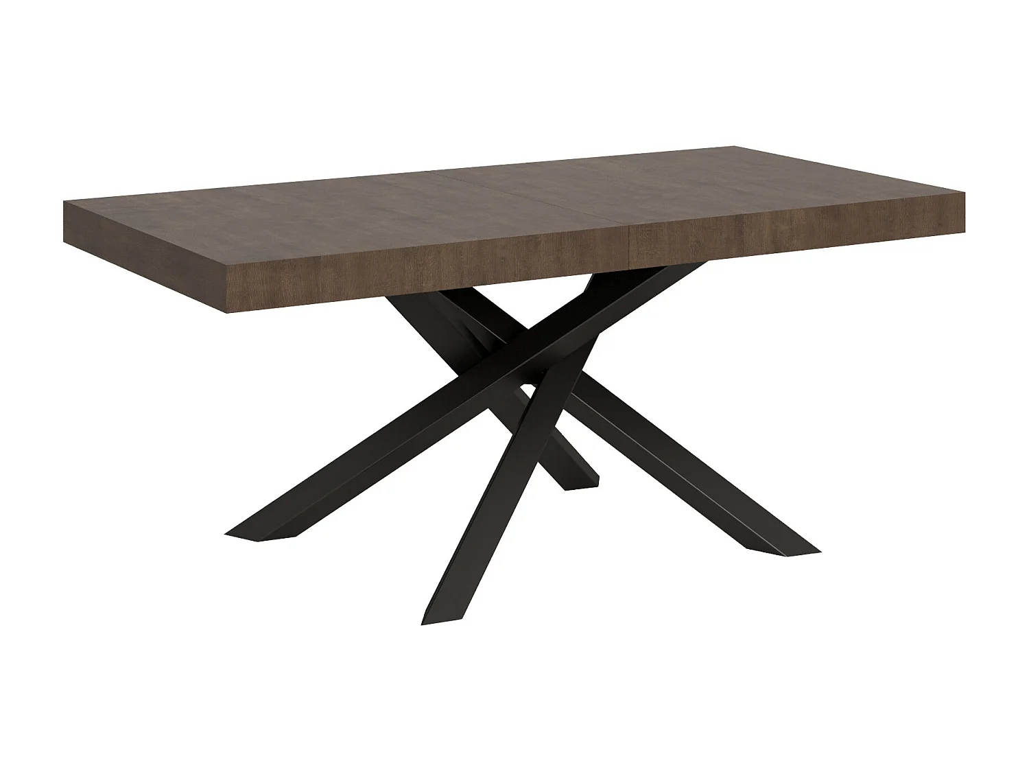 Mesa de jantar extensível 180/284x90 cm Volantis nogueira pernas antracite