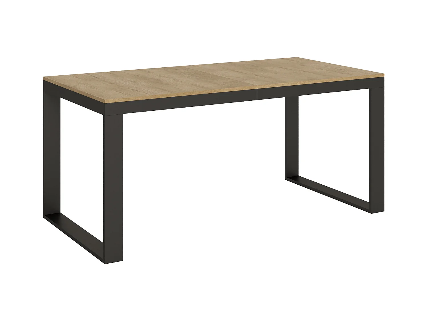 Table extensible 90x180/440 cm Tecno Evolution Chêne Nature cadre Anthracite