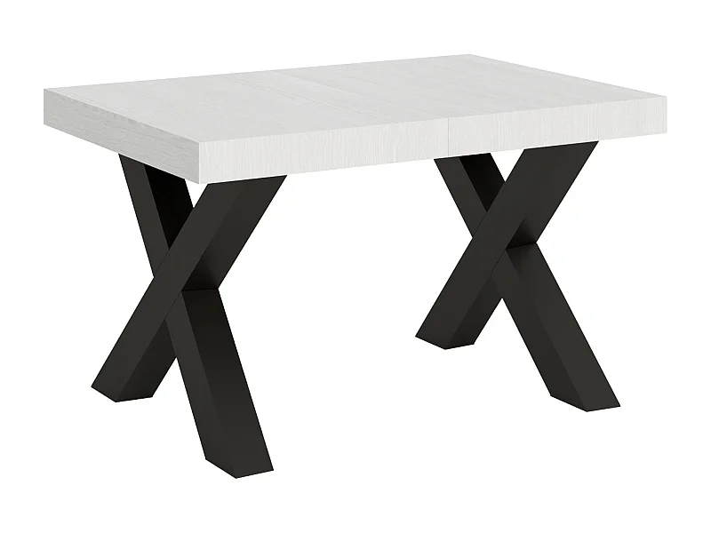 Table extensible 90x130/234 cm Traffic Frêne Blanc cadre Anthracite