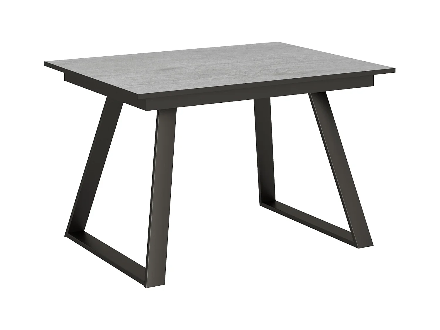 Uitschuifbare tafel 90x120/180 cm Bernadette cement frame antraciet