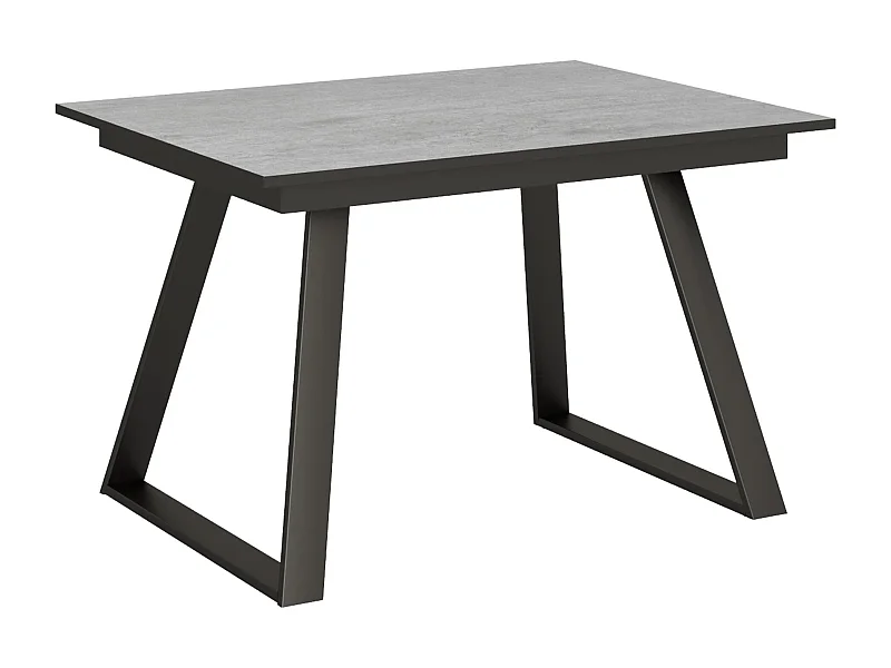 Mesa de jantar extensível 90x120/180 cm Bernadette Cimento quadro Antracite