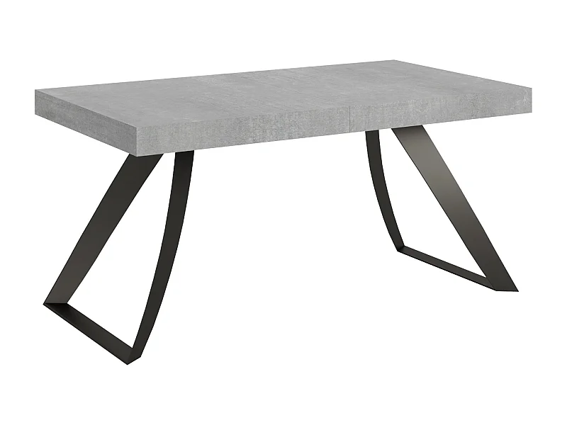 Mesa de jantar extensível 90x160/264 cm Proxy Cimento quadro Antracite
