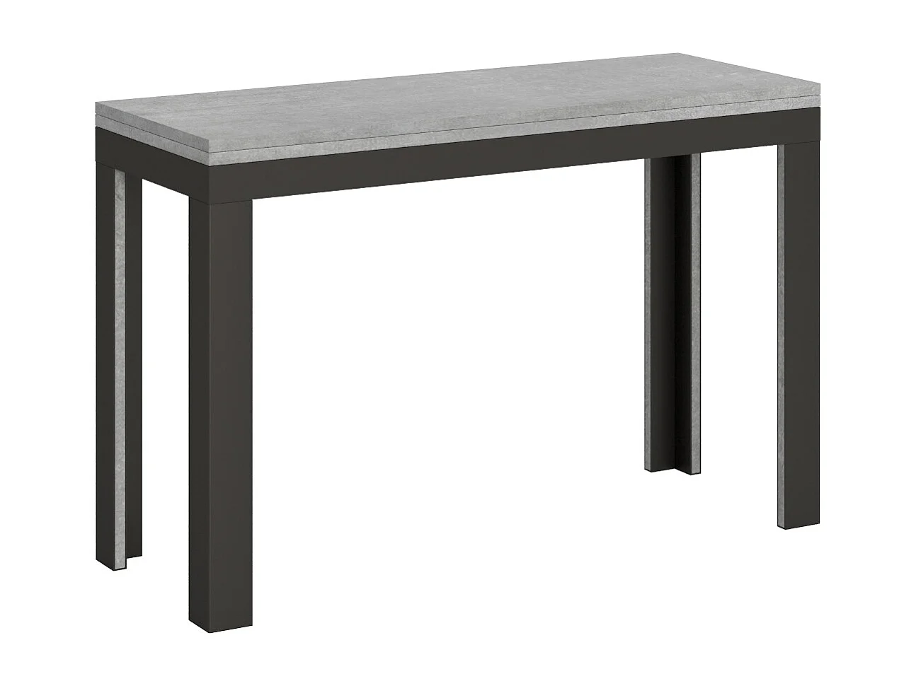 Tavolo apribile 120/200x45/90 cm Linea Double cemento