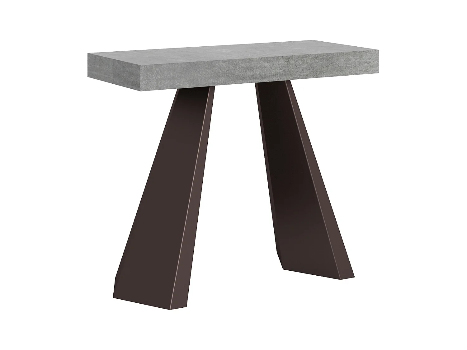 Console extensible 90x40/300 cm Diamante Gris Béton cadre Ours