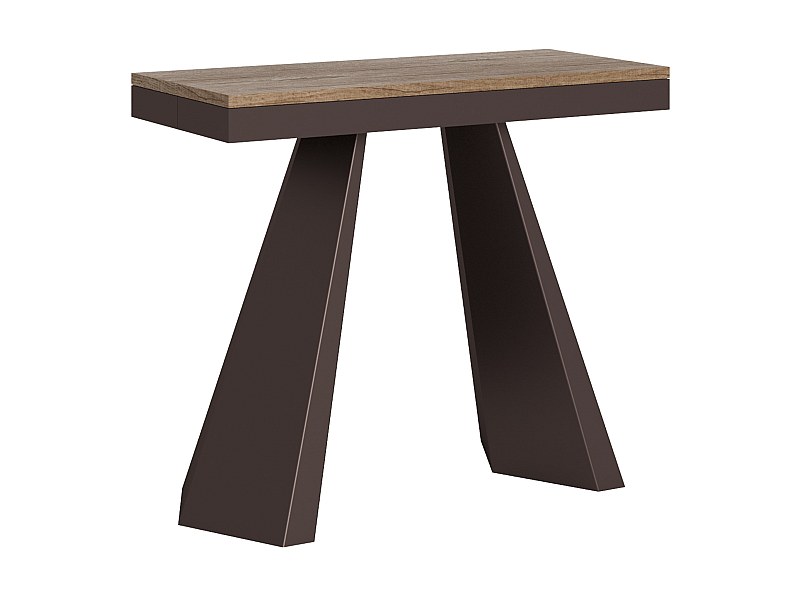 Console extensible 90x40/300 cm Diamante Evolution chêne nature cadre ours