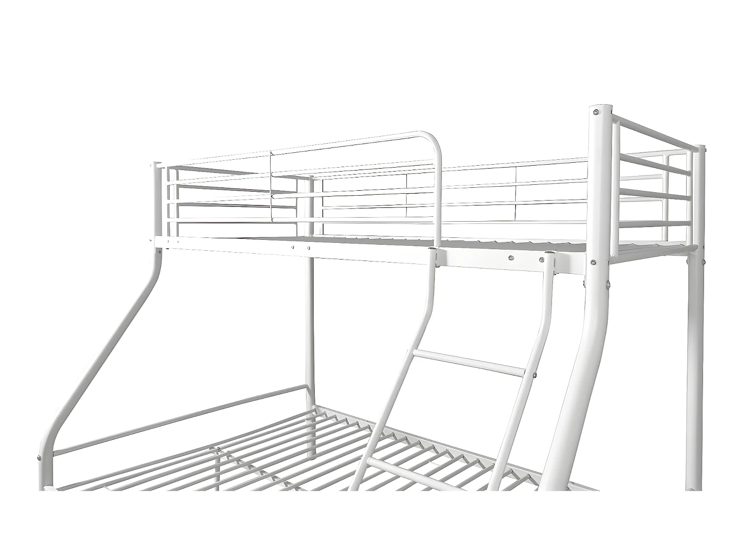 Beliche metálico com escada e grades de segurança