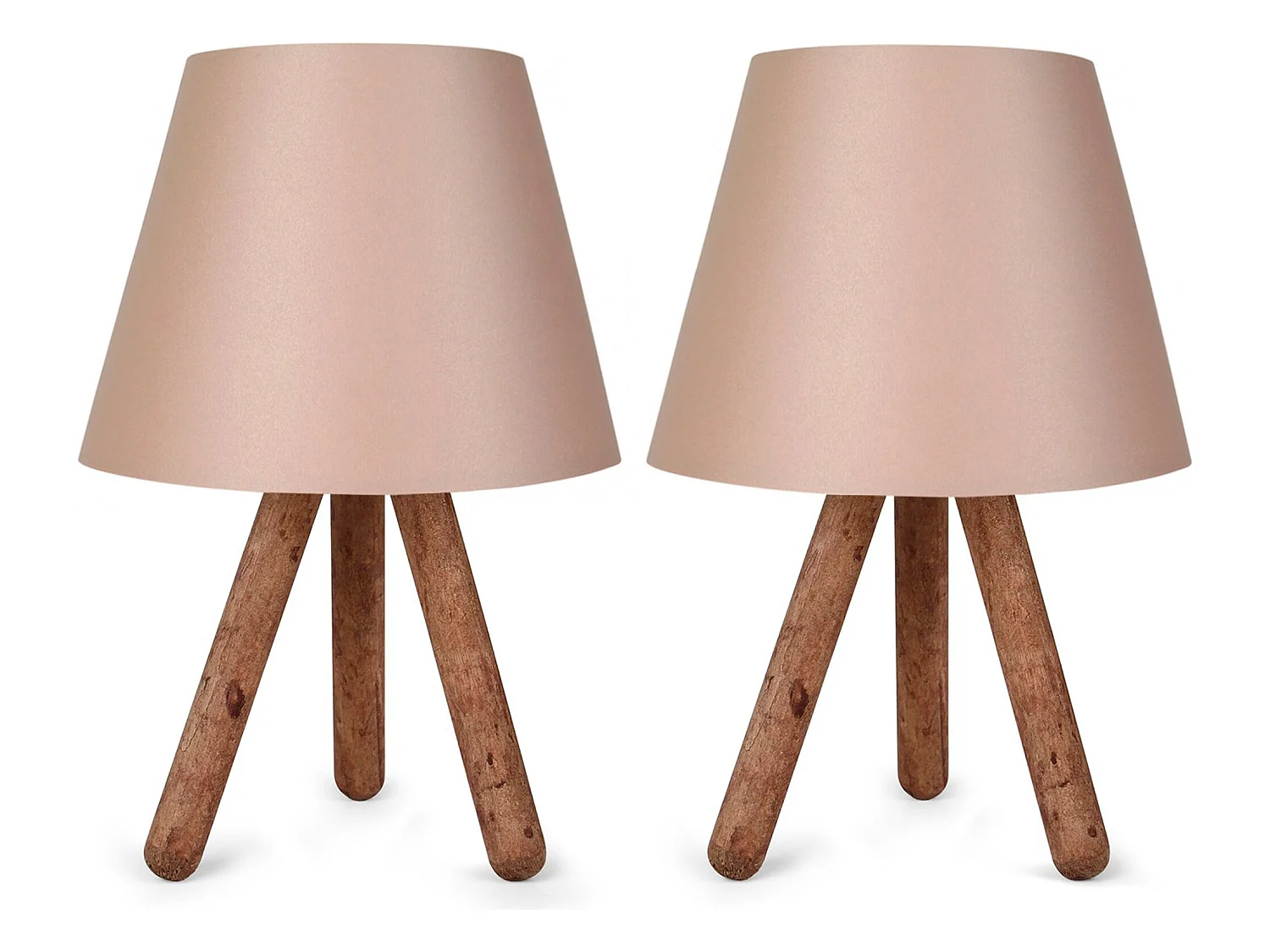 Lot De 2 Veilleuses 33 Cm. Marron, Type E 27 Max 60 W
