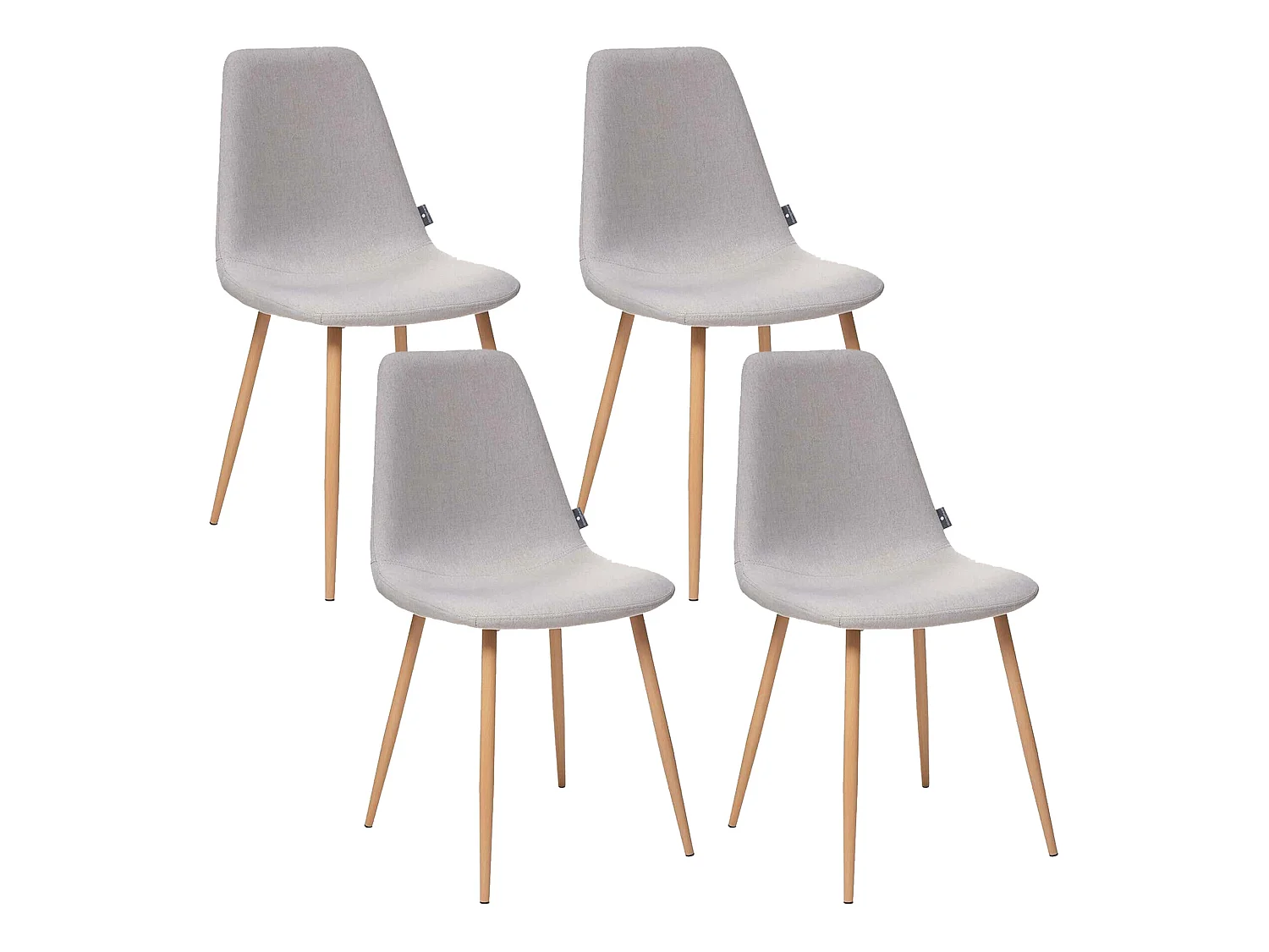 Ensemble De 4 Chaises De Type Scandinavo-gray. 44 x p. 51 x h. 85,5 cm