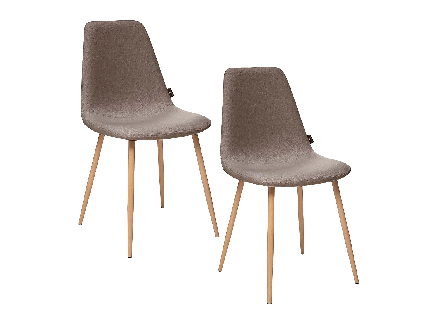 Ensemble de 4 chaises marron, 44x51x86