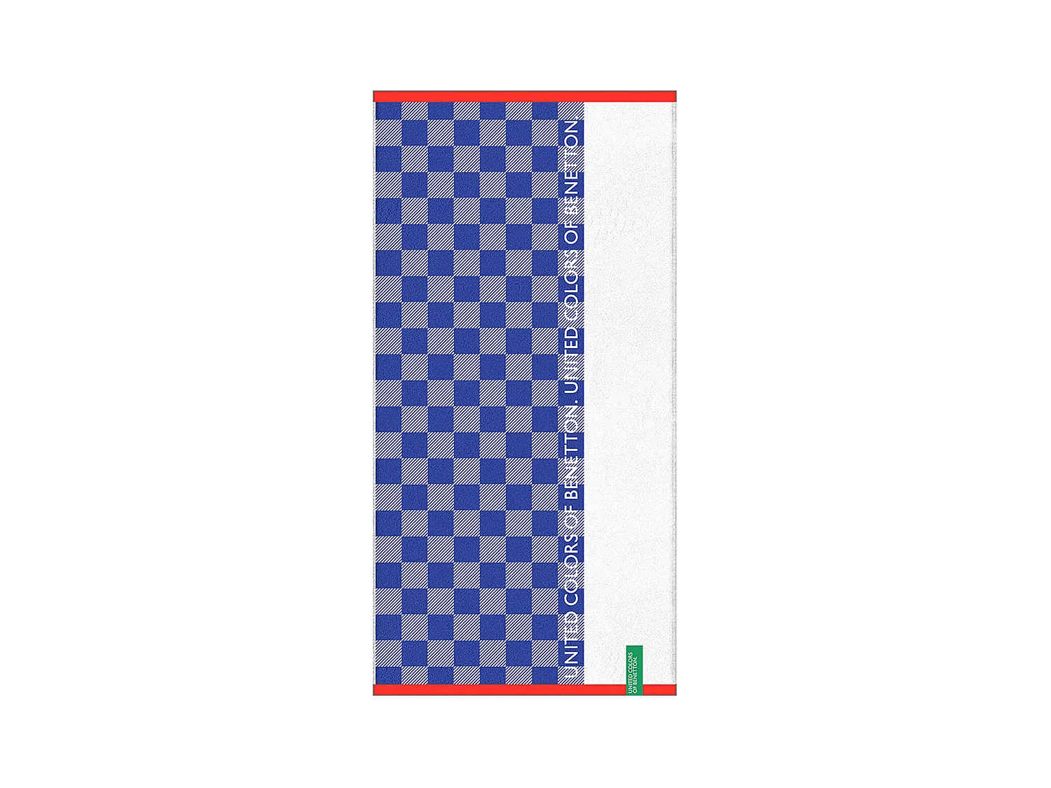 Serviette De Plage Garçon 70x140 Cm 450gsm 100% Coton Carreaux Bleu Enfant