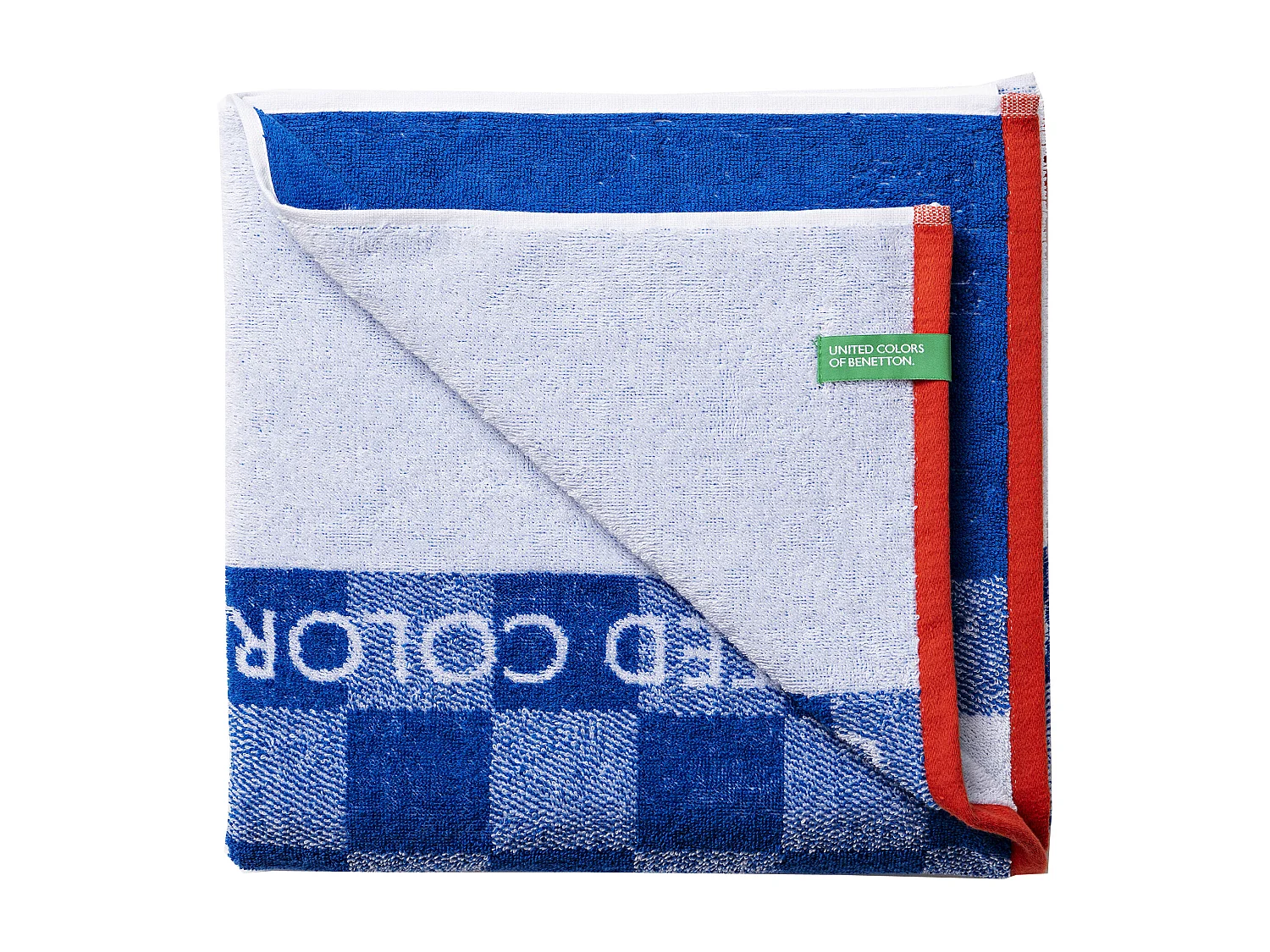 Serviette De Plage Garçon 70x140 Cm 450gsm 100% Coton Carreaux Bleu Enfant