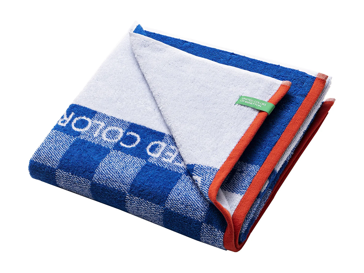 Serviette De Plage Garçon 70x140 Cm 450gsm 100% Coton Carreaux Bleu Enfant