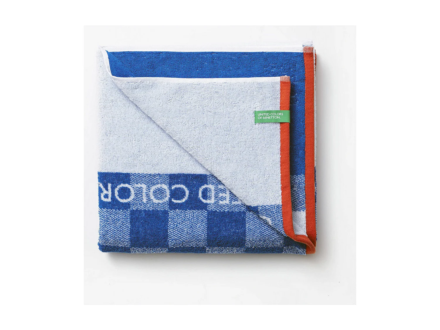 Serviette De Plage Garçon 70x140 Cm 450gsm 100% Coton Carreaux Bleu Enfant