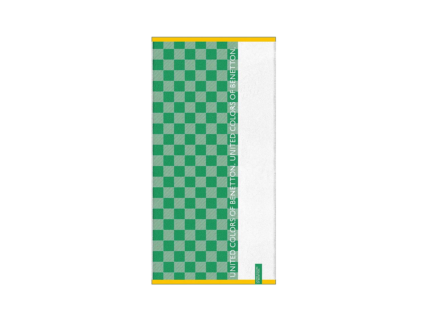 Serviette De Plage Garçon 70x140 Cm 450gsm 100% Coton Carreaux Vert Enfant