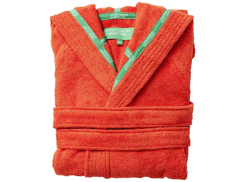 Peignoir Capuche 100% Coton Rouge L/xl 360 Gsm