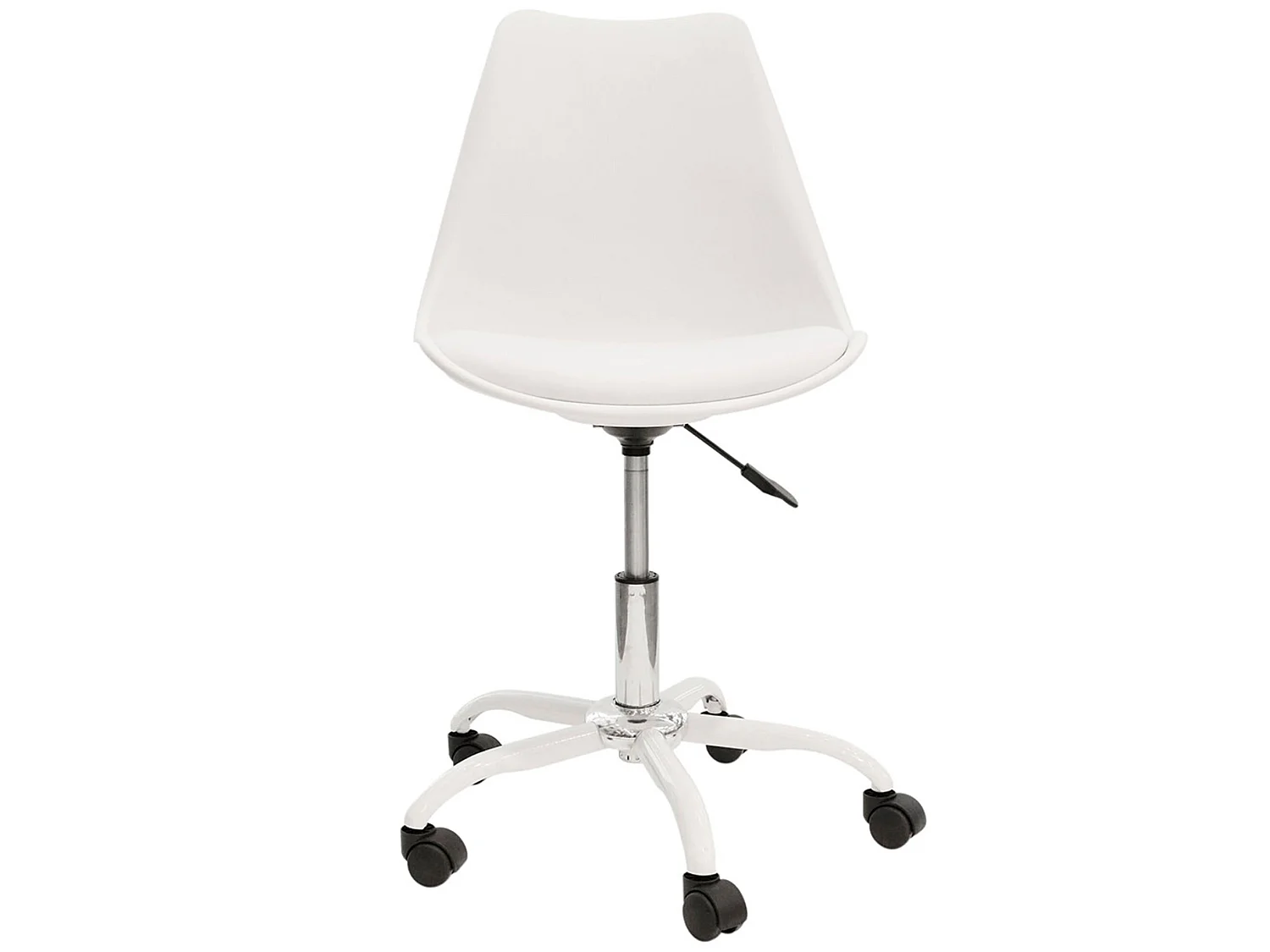 2 Chaise de bureau à roulettes, blanches