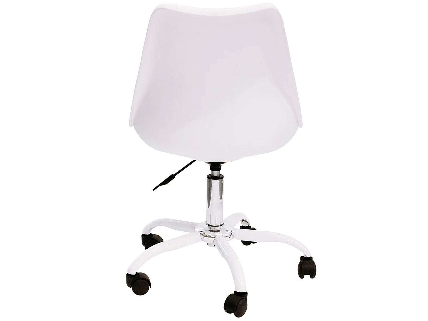 2 Chaise de bureau à roulettes, blanches