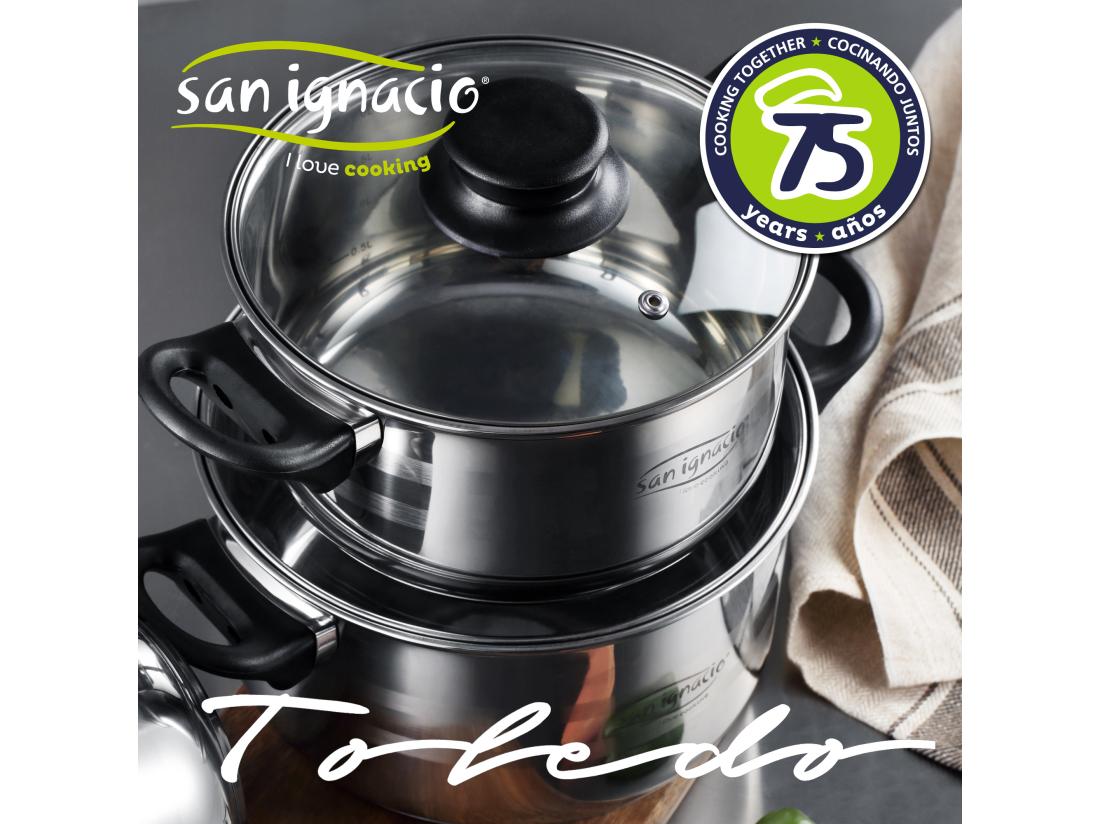 vente unique toledo batterie de cuisine 8 pcs et 3 poêles à frire 22 24 26cm daimiel