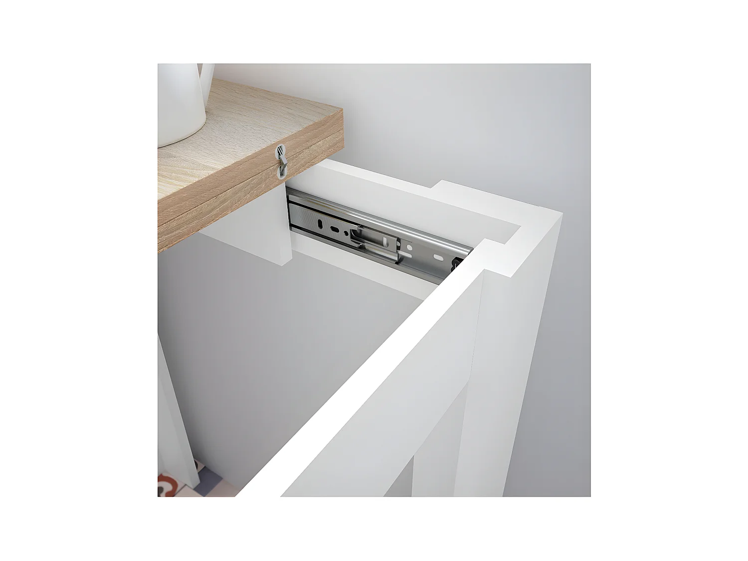 Table extensible système d'ouverture en livre - L67 cm