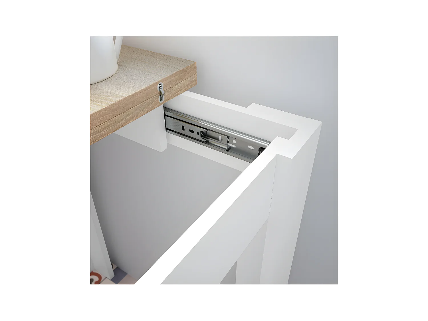 Table extensible système d'ouverture en livre - L67 cm