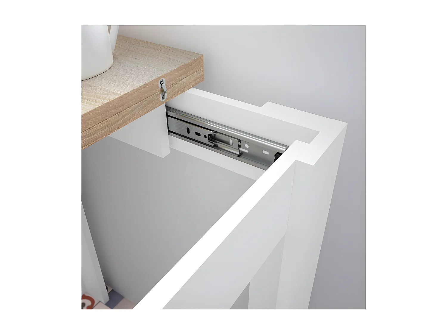 Table extensible système d'ouverture en livre - L67 cm