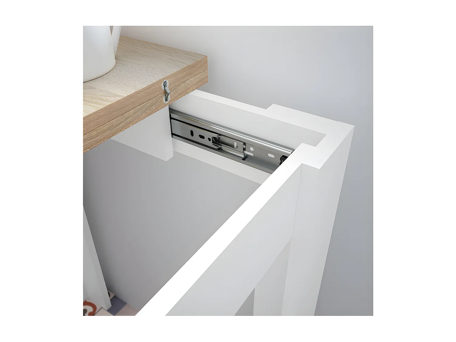 Table extensible système d'ouverture en livre - L67 cm