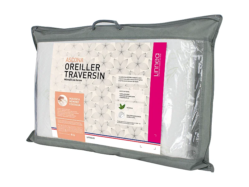 Oreiller 40x60 cm ASCONA mousse à mémoire de forme viscosoja