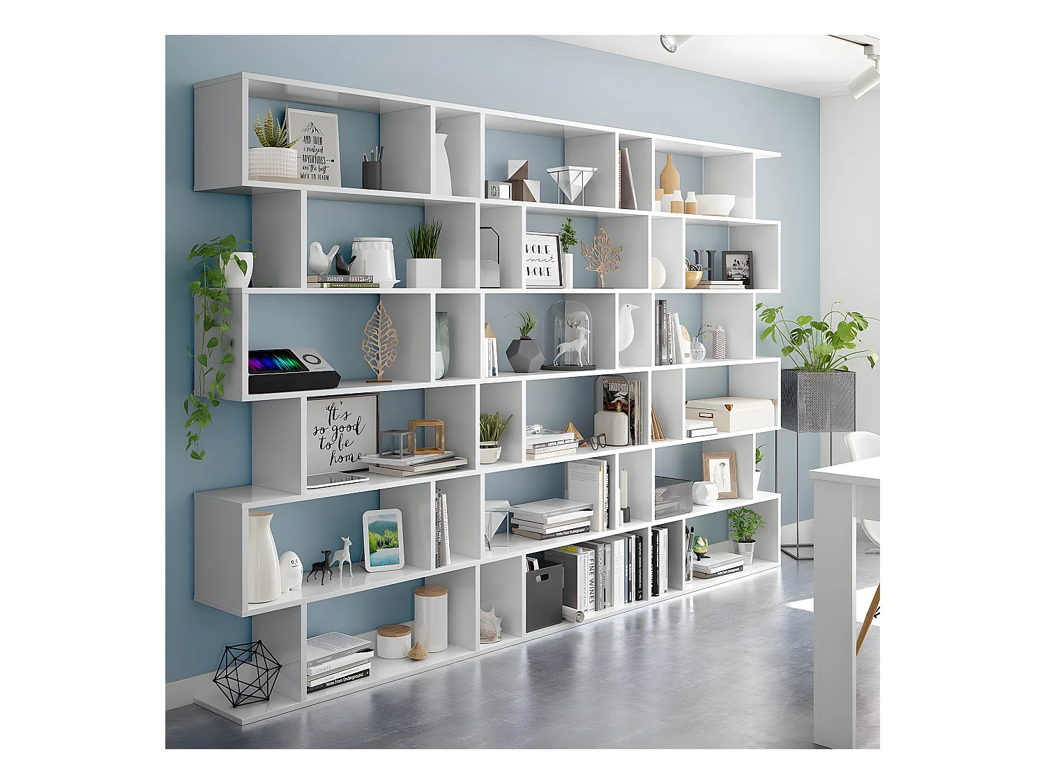 Bibliothèque avec 6 niveaux H192 cm - Athena