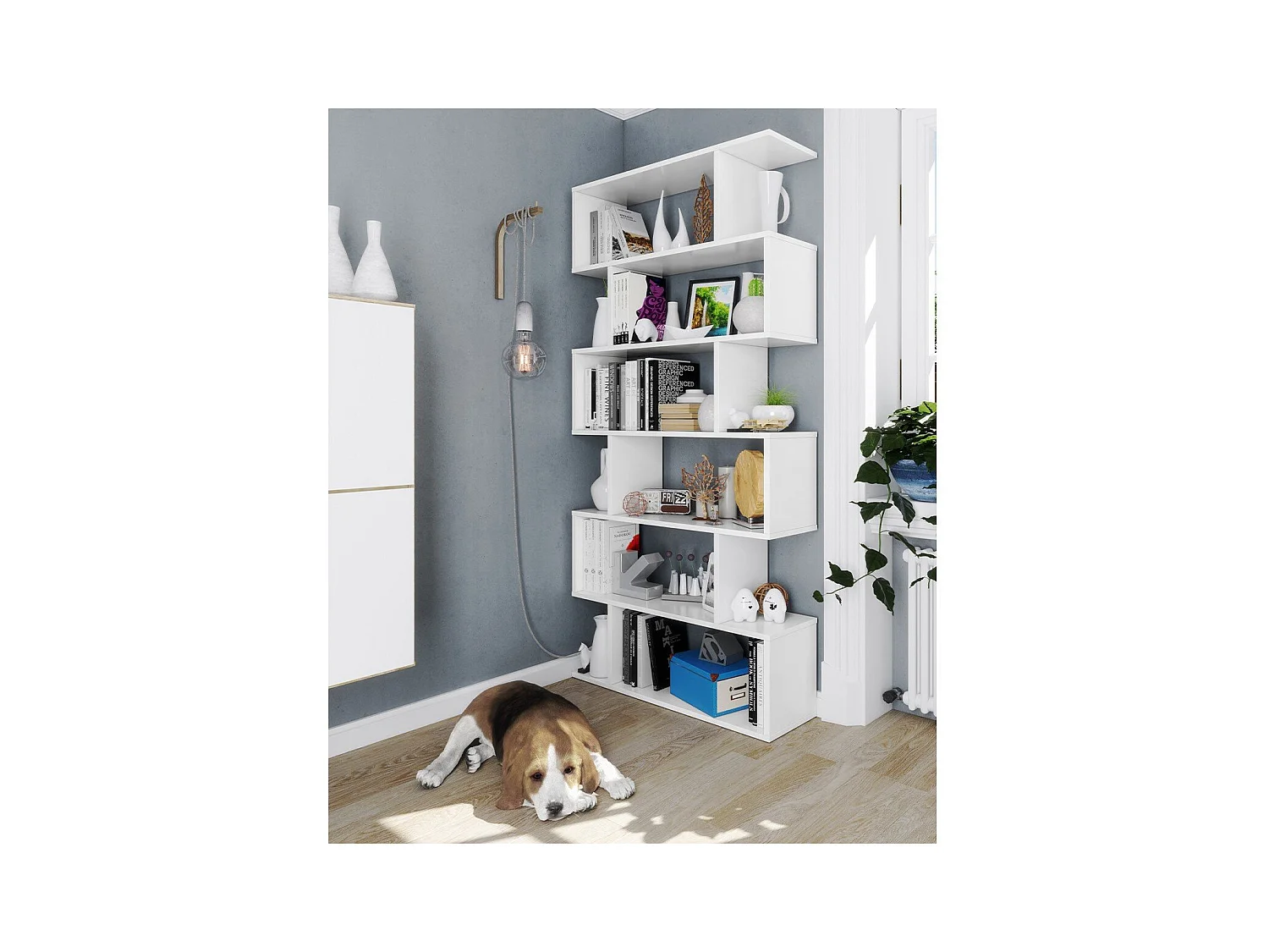 Bibliothèque avec 6 niveaux H192 cm - Athena