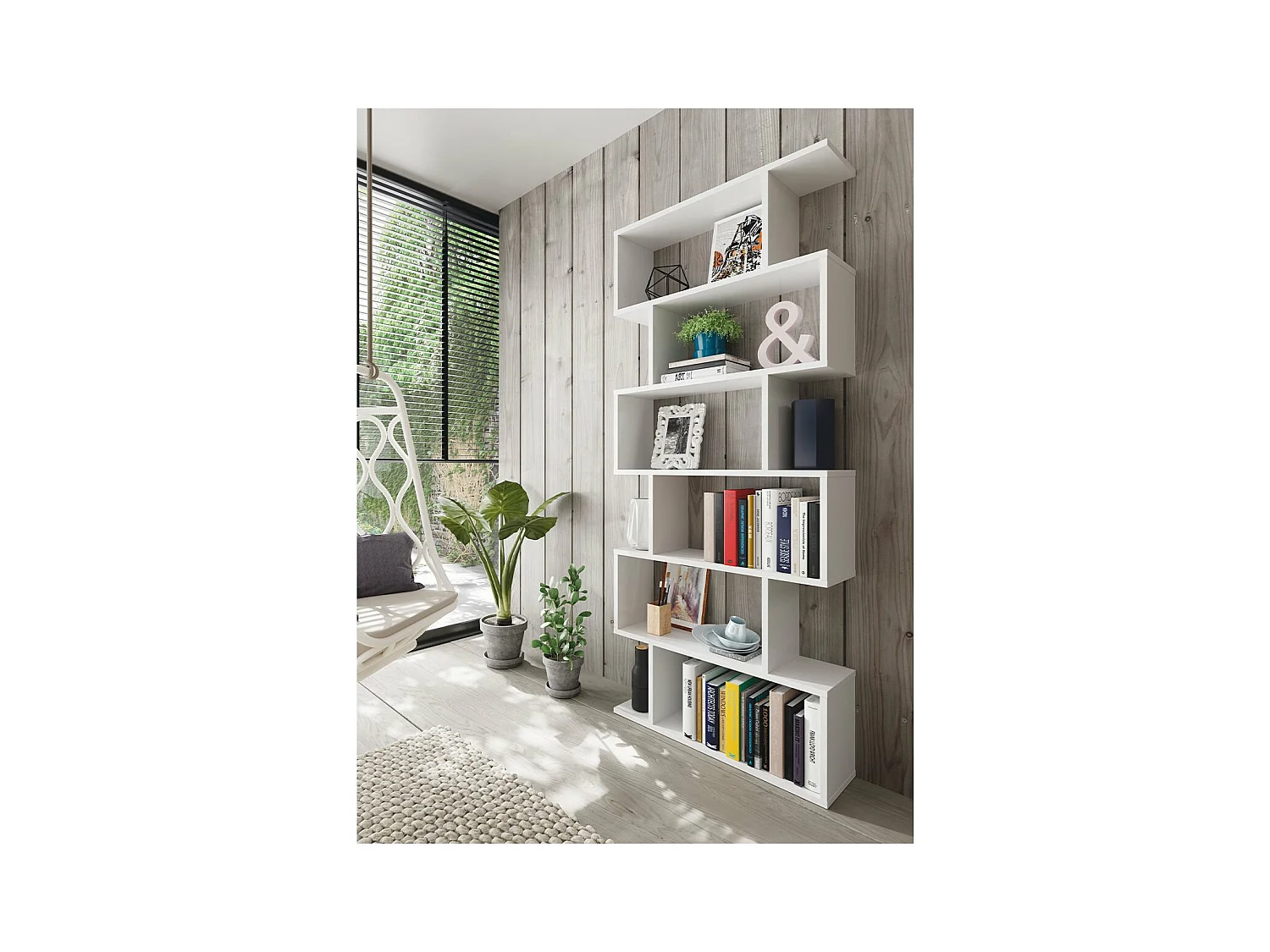 Bibliothèque avec 6 niveaux H192 cm - Athena