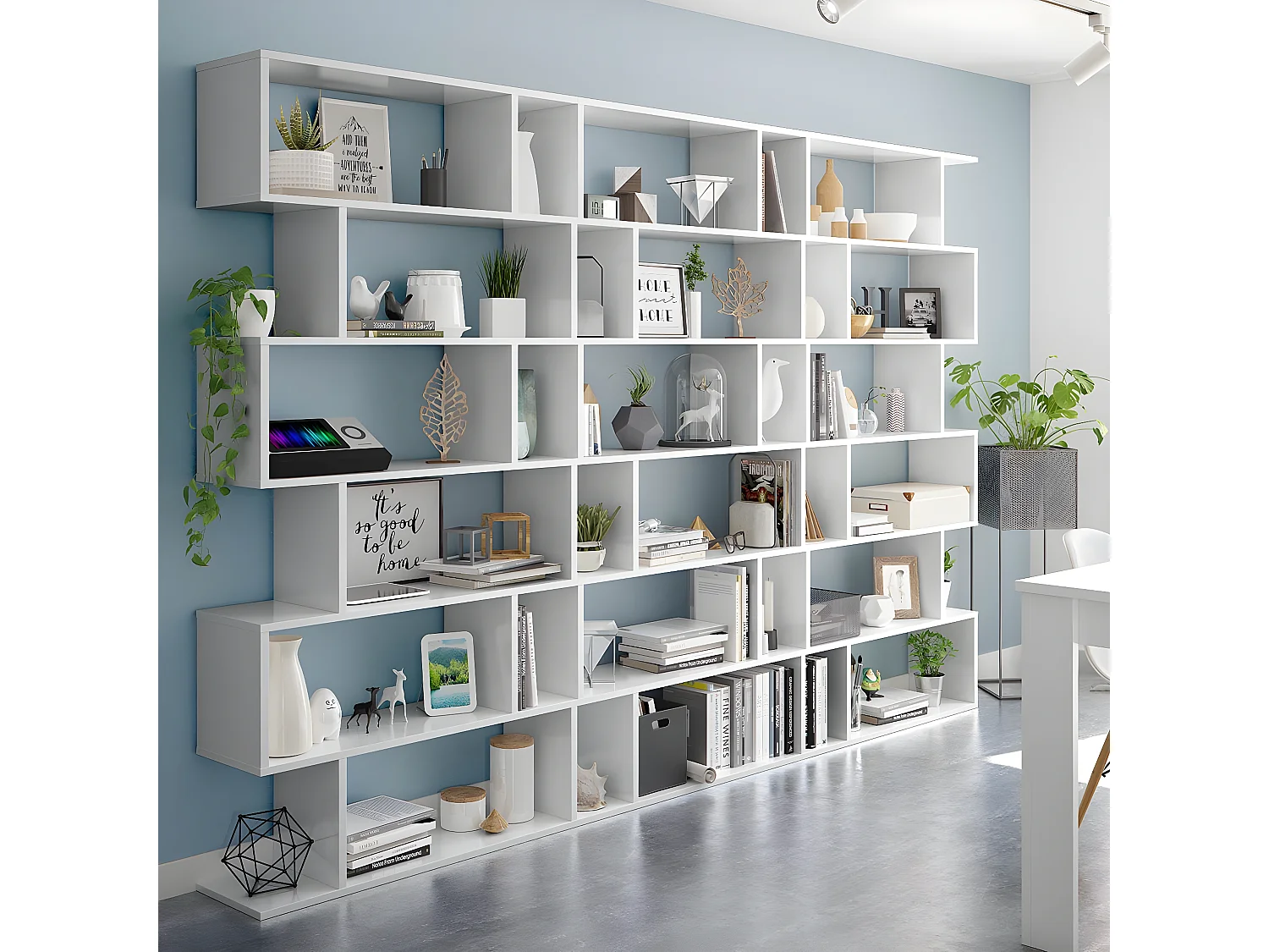 Bibliothèque avec 6 niveaux H192 cm - Athena